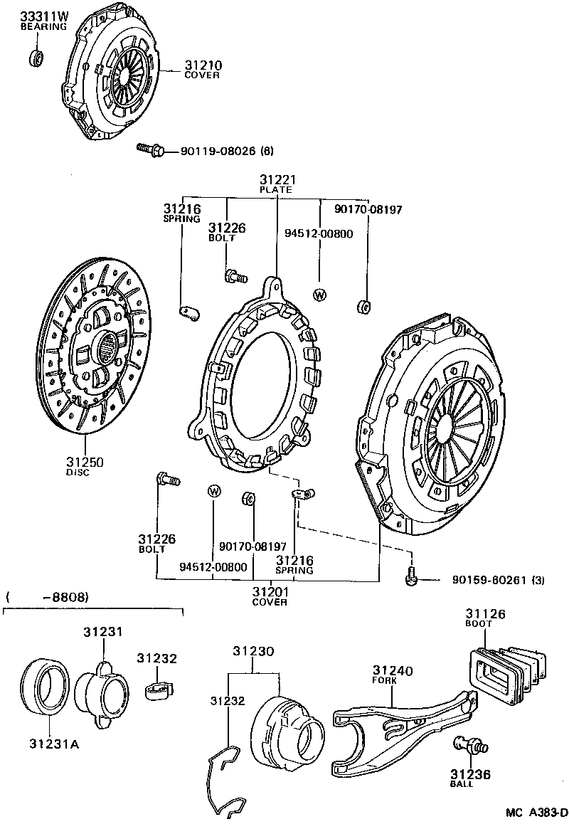 31210-35140 COVER ASSY, CLUTCH product image