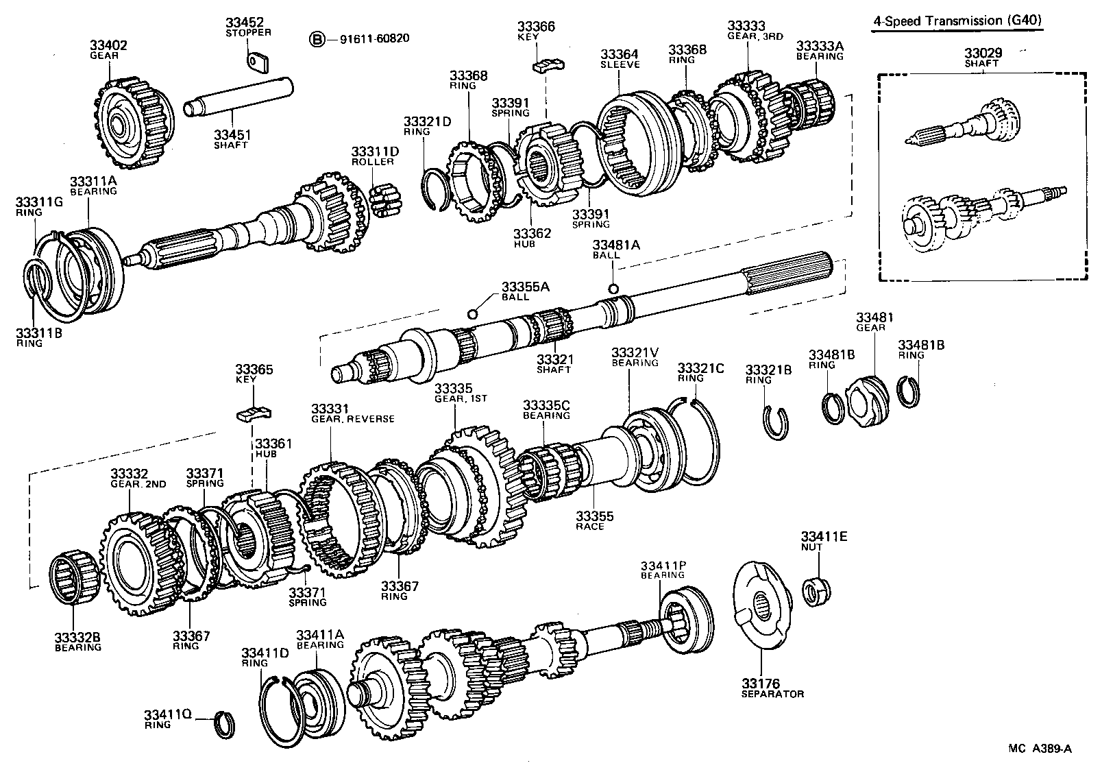 33481-35070 GEAR, SPEEDOMETER DRIVE (MTM) product image