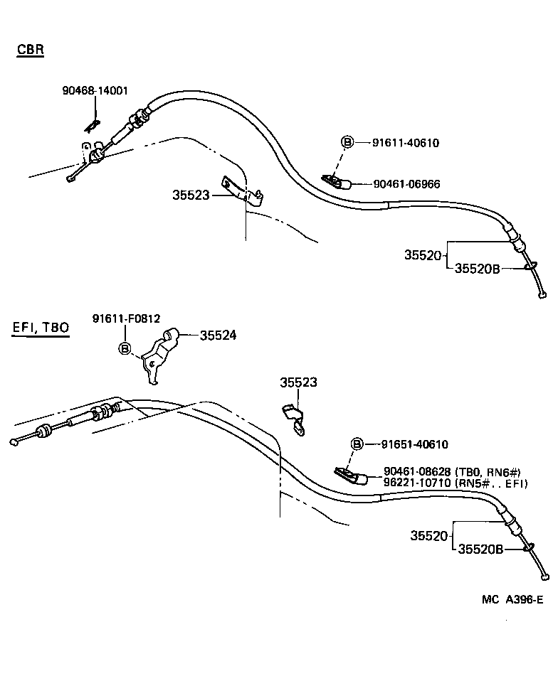 35572-35010 LEVER, TRANSMISSION CONTROL SHAFT, RH product image