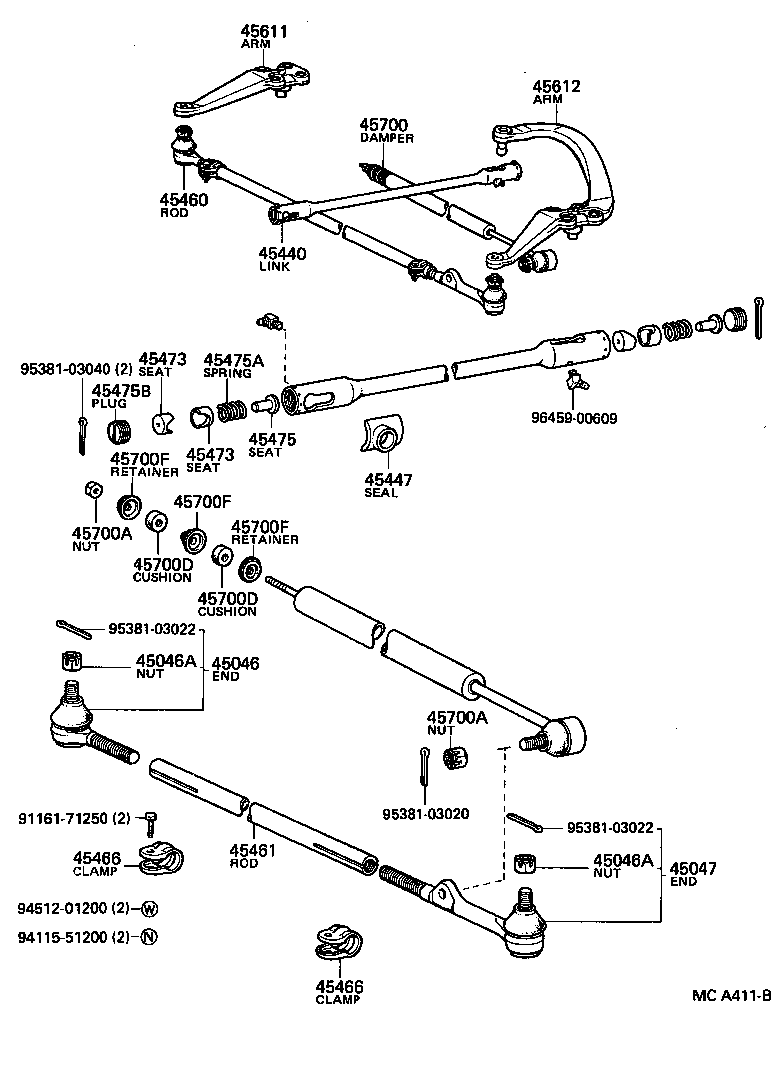 45466-55020 CLAMP, TIE ROD END product image