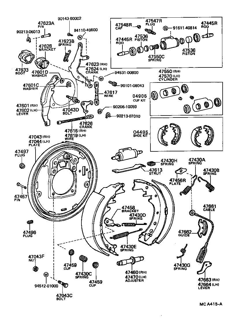 47044-35080 PLATE SUB-ASSY, BRAKE BACKING, REAR LH product image