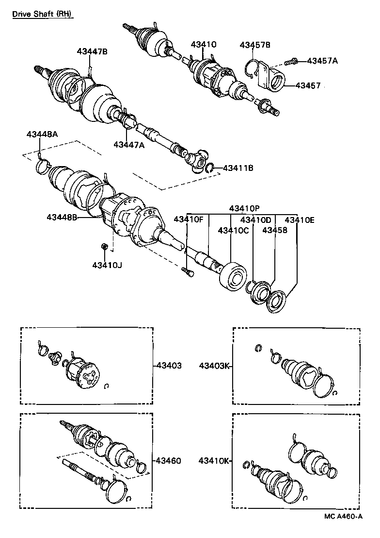 43457-32010 BRACKET, DRIVE SHAFT BEARING product image