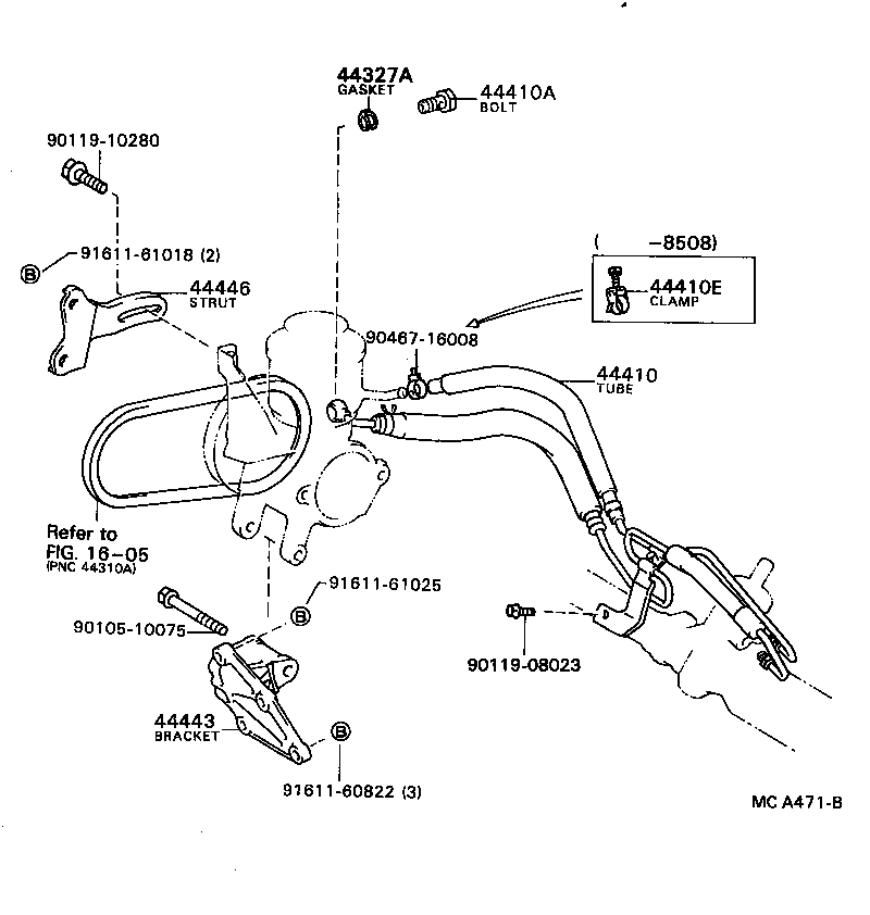44443-32010 BRACKET, PUMP product image