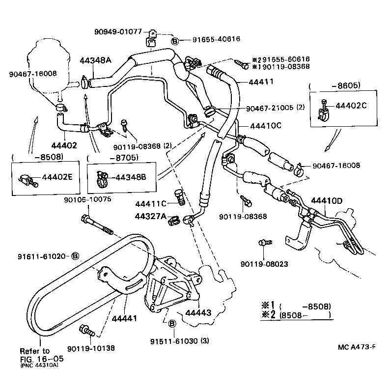 44443-32010 BRACKET, PUMP product image