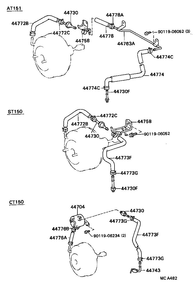 04443-20370 BOOSTER KIT, BRAKE product image