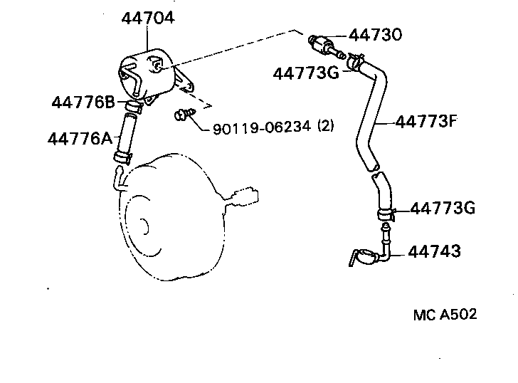 04443-20470 BOOSTER KIT, BRAKE product image