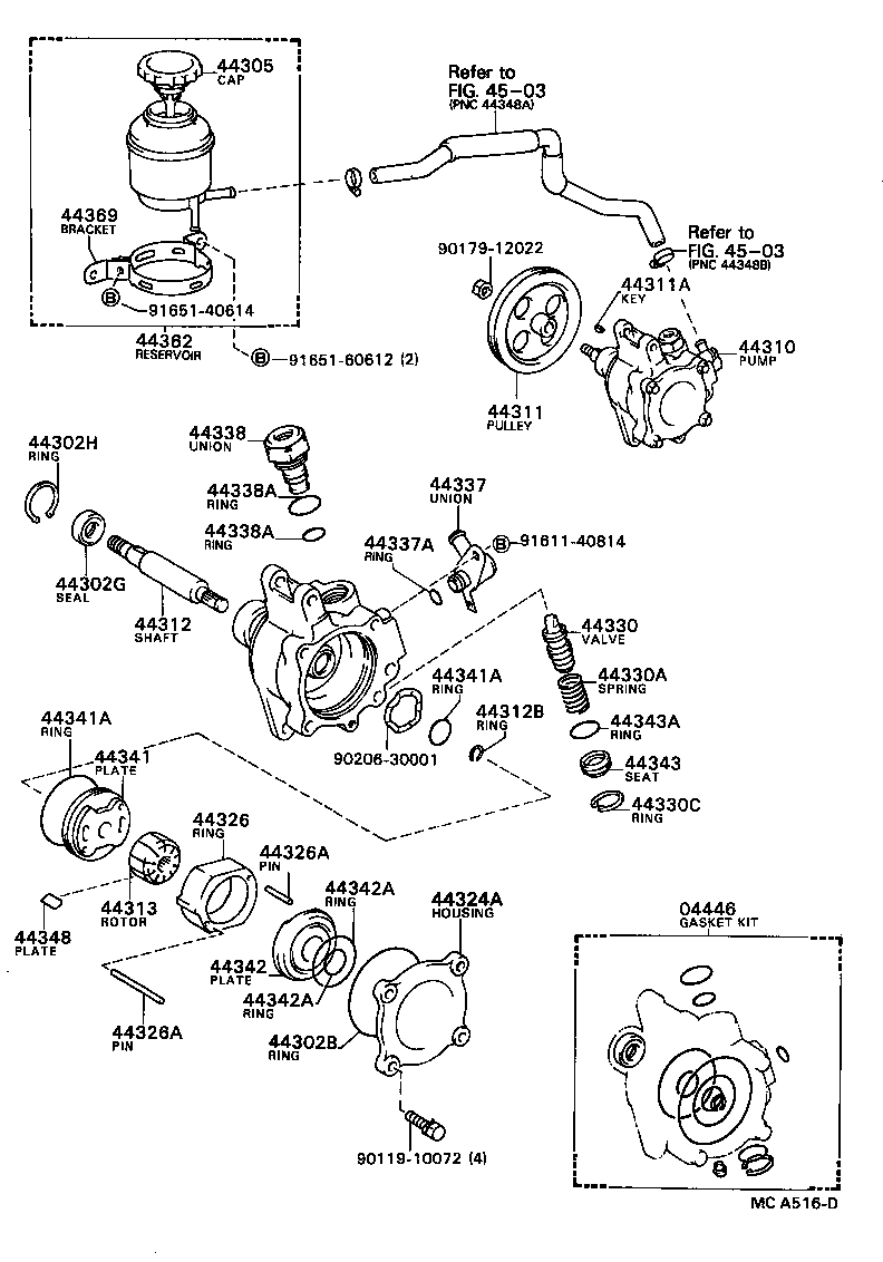 44308-20010 UNION, PRESSURE PORT product image