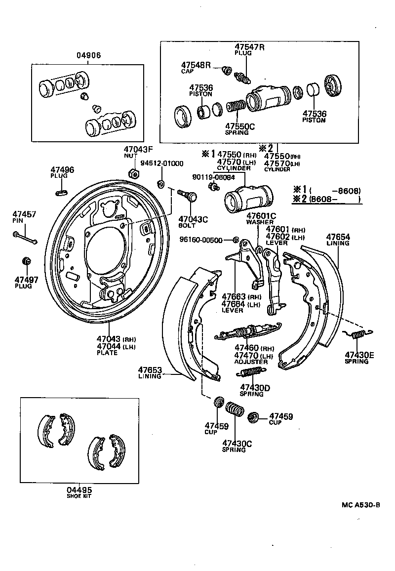 47044-35080 PLATE SUB-ASSY, BRAKE BACKING, REAR LH product image