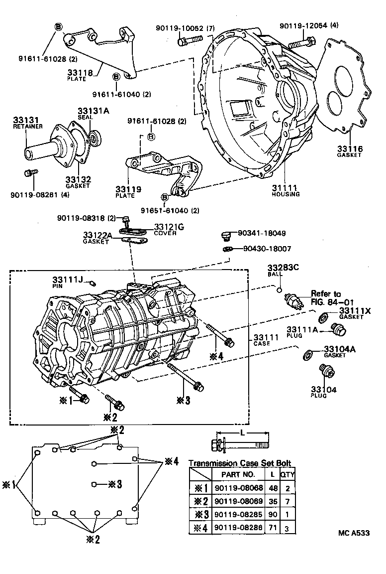 33101-22040 CASE, MANUAL TRANSMISSION product image