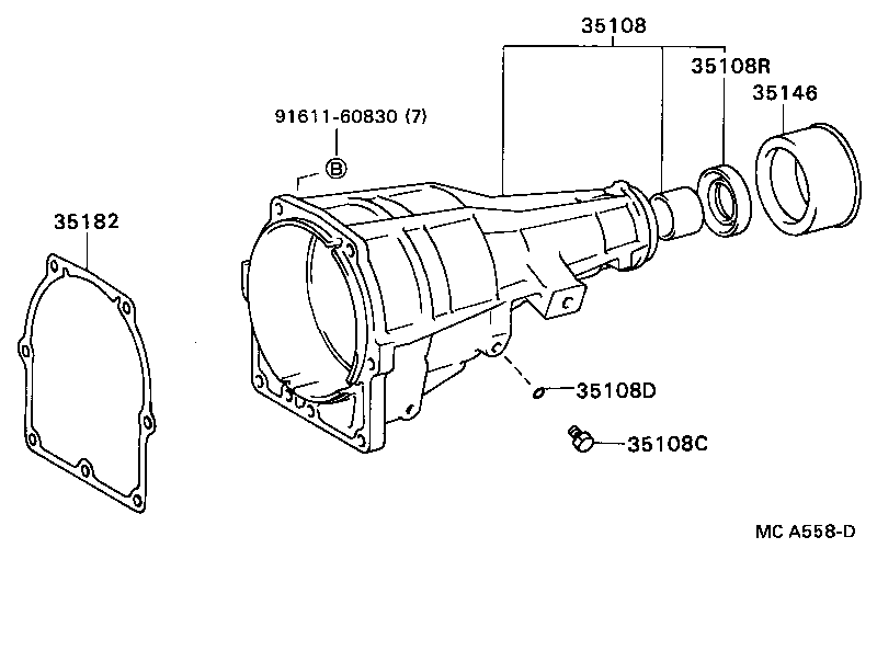 90311-32011 SEAL, OIL (FOR AUTOMATIC TRANSMISSION EXTENSION HOUSING) product image