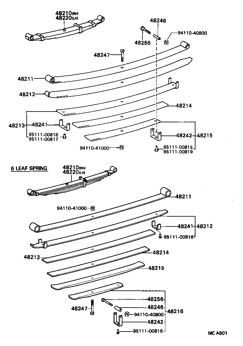 48202-35380 LEAF, REAR SPRING, NO.3 product image