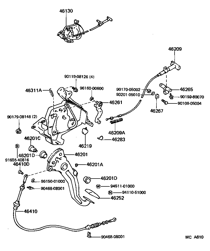 46266-30010 CUSHION, RELEASE ROD GUIDE INTERMEDIATE product image