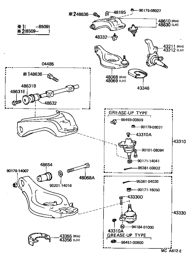 90101-10439 BOLT (FOR FRONT LOWER BALL JOINT) product image