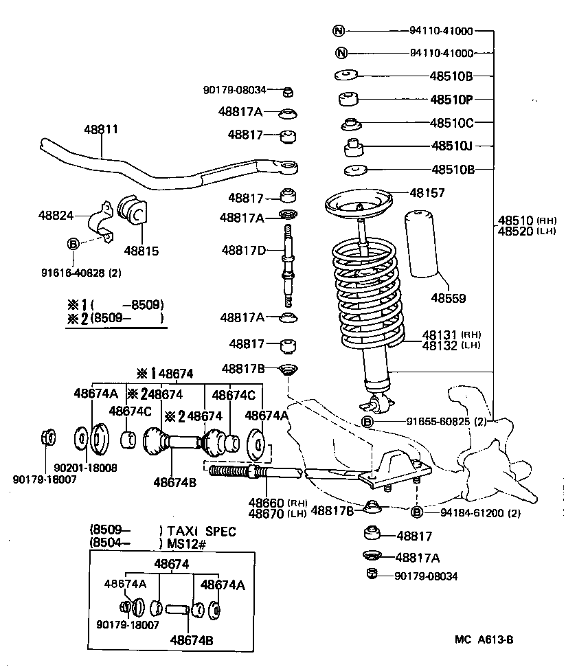 48131-30510 SPRING, FRONT COIL, RH product image