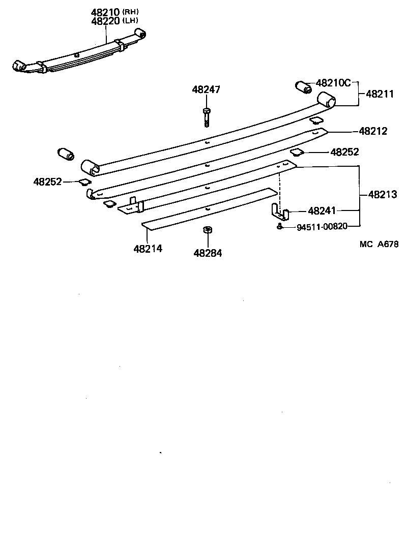 04483-26070 SHACKLE KIT, REAR SPRING product image