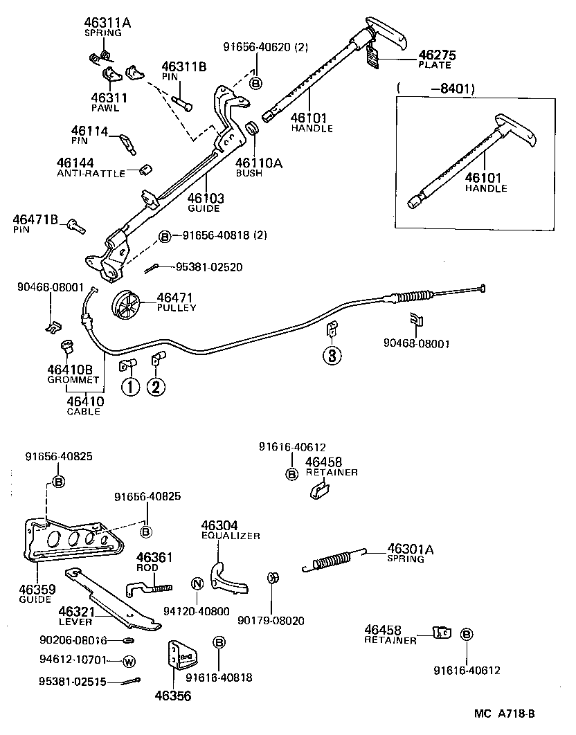 46103-26080 GUIDE SUB-ASSY, PARKING BRAKE PLUNGER product image