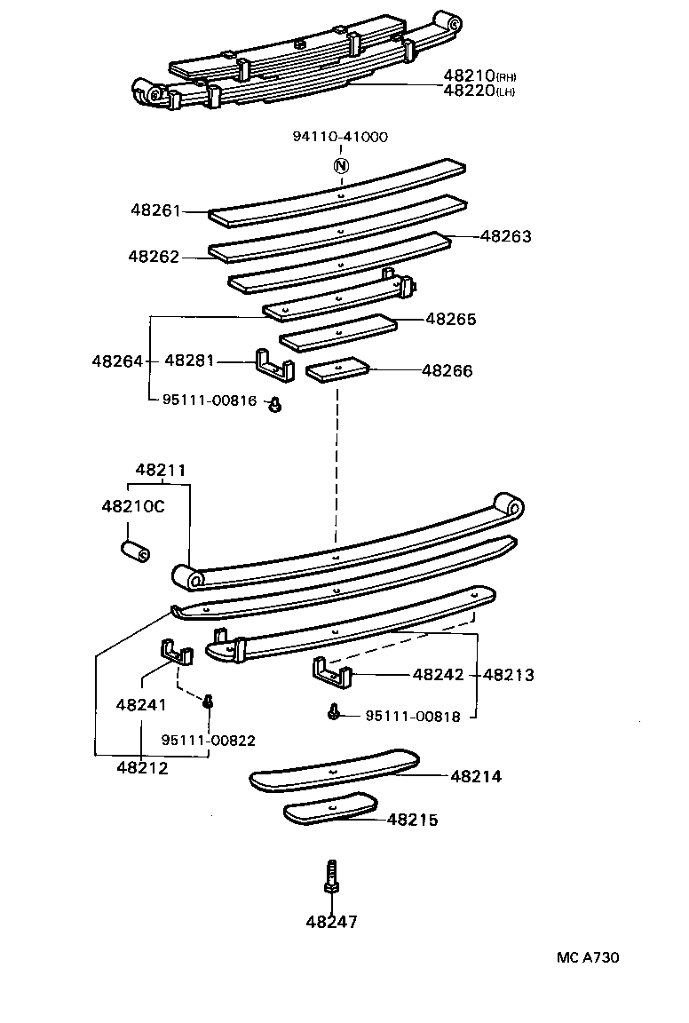 48042-36020 SHACKLE, SPRING, NO.2 product image