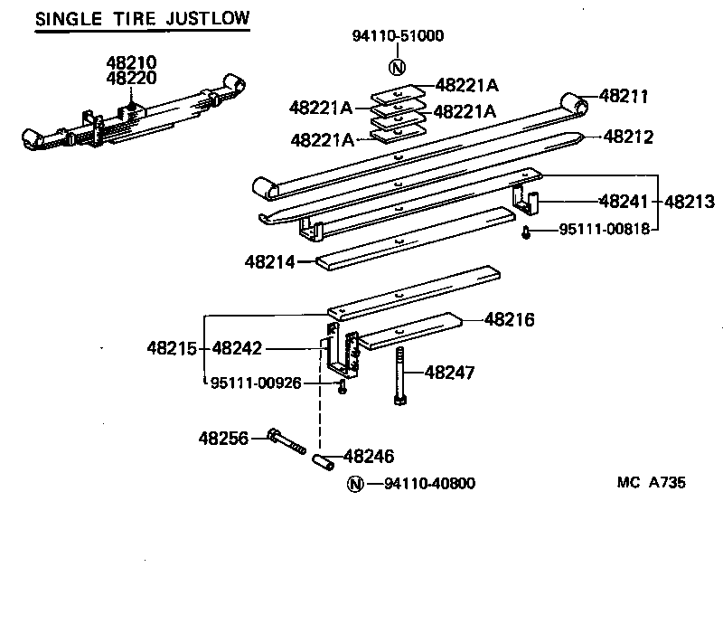 48202-26360 LEAF, REAR SPRING, NO.3 product image