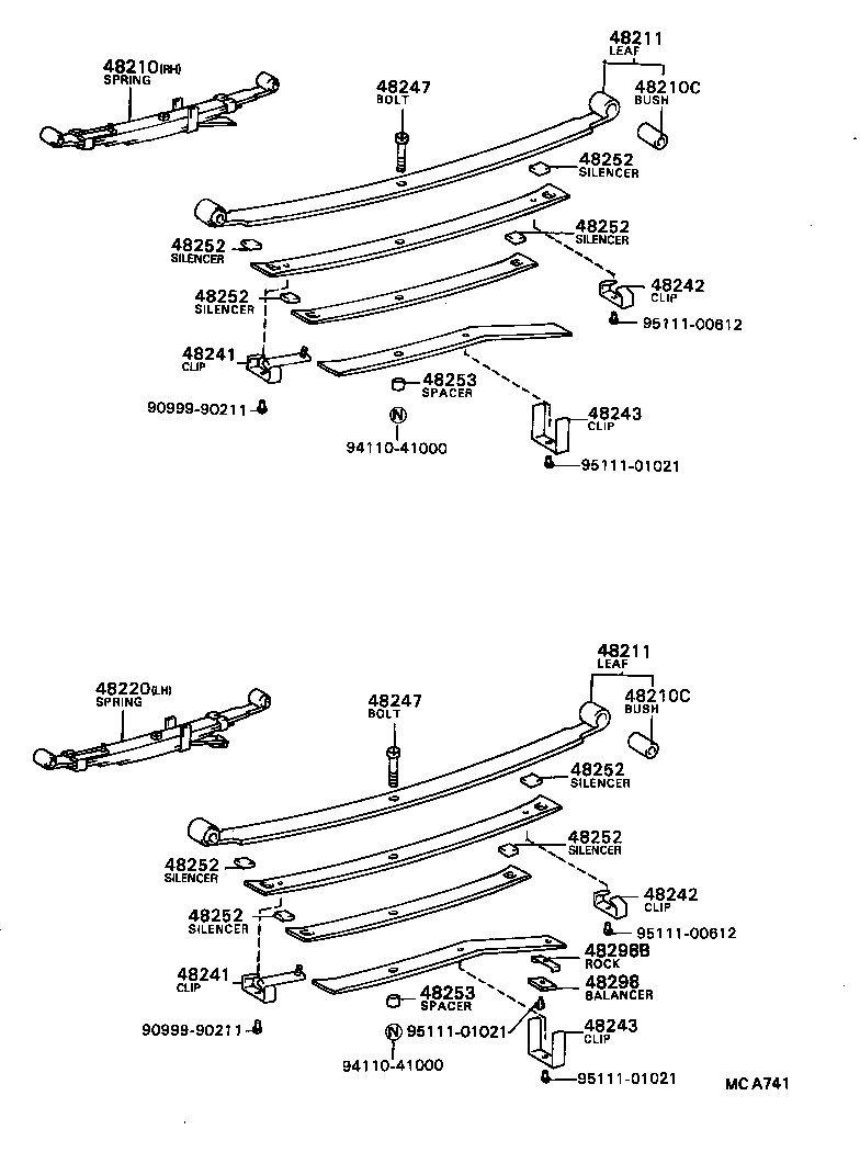 04483-21040 SHACKLE KIT, REAR SPRING product image