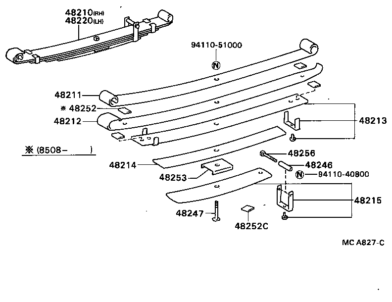 48202-35380 LEAF, REAR SPRING, NO.3 product image