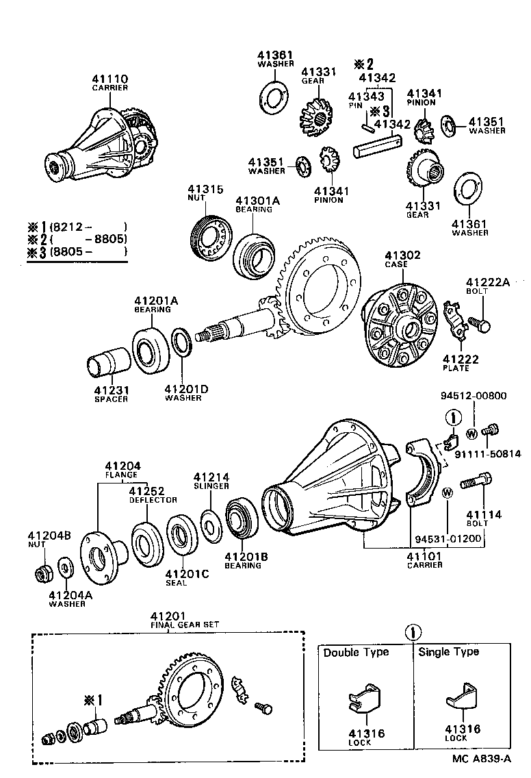 41039-28010 GEAR KIT, DIFFERENTIAL, REAR product image