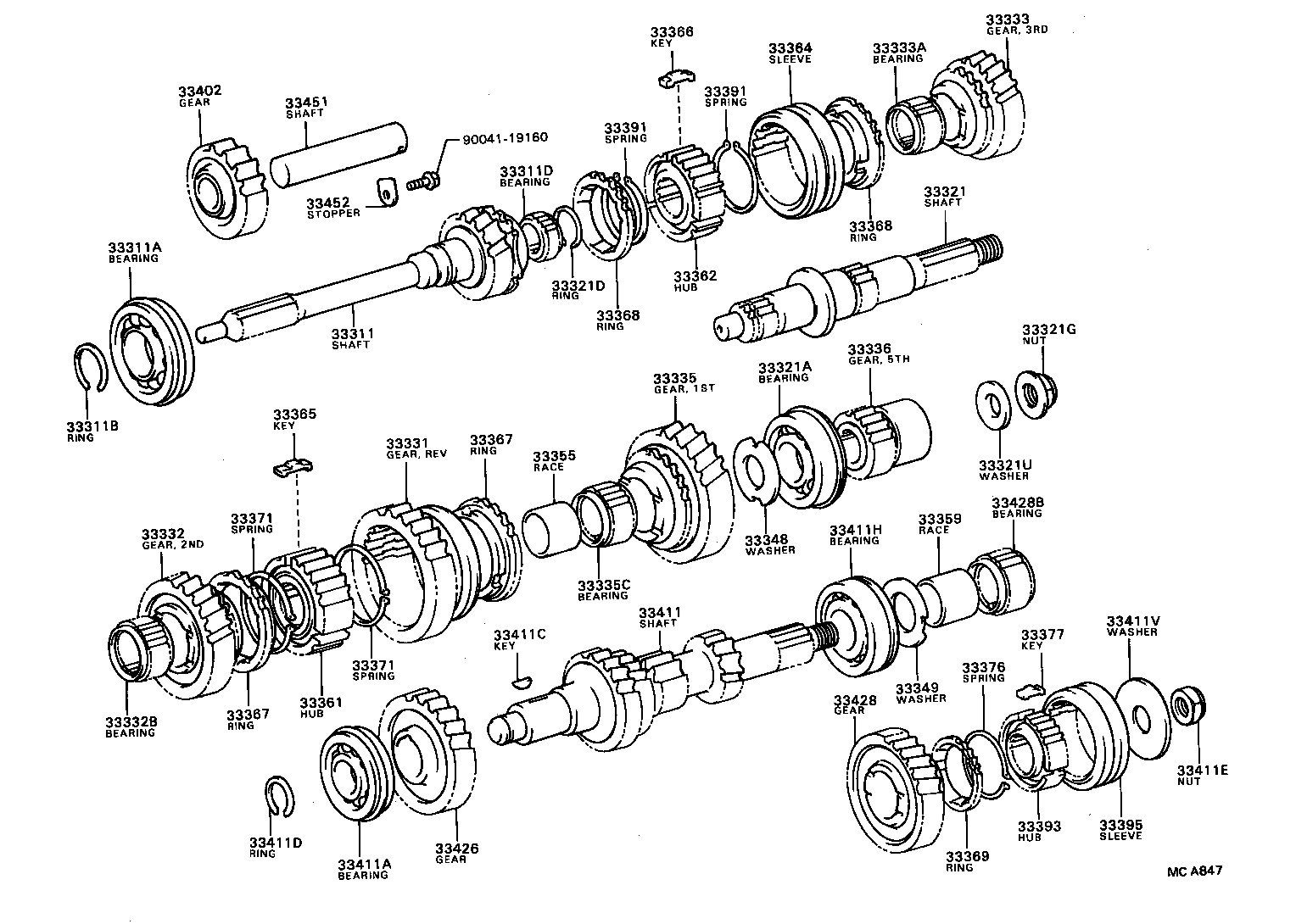 33332-87601 GEAR, 2ND product image