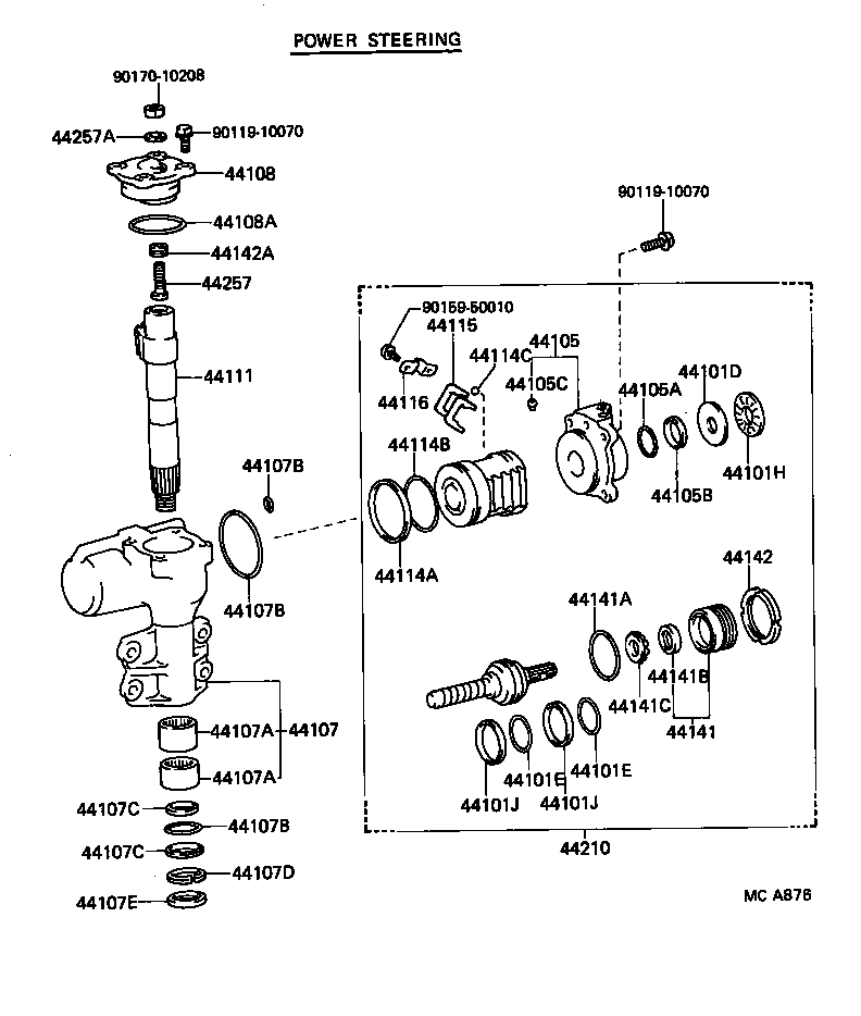 44110-87601 GEAR ASSY, POWER STEERING product image