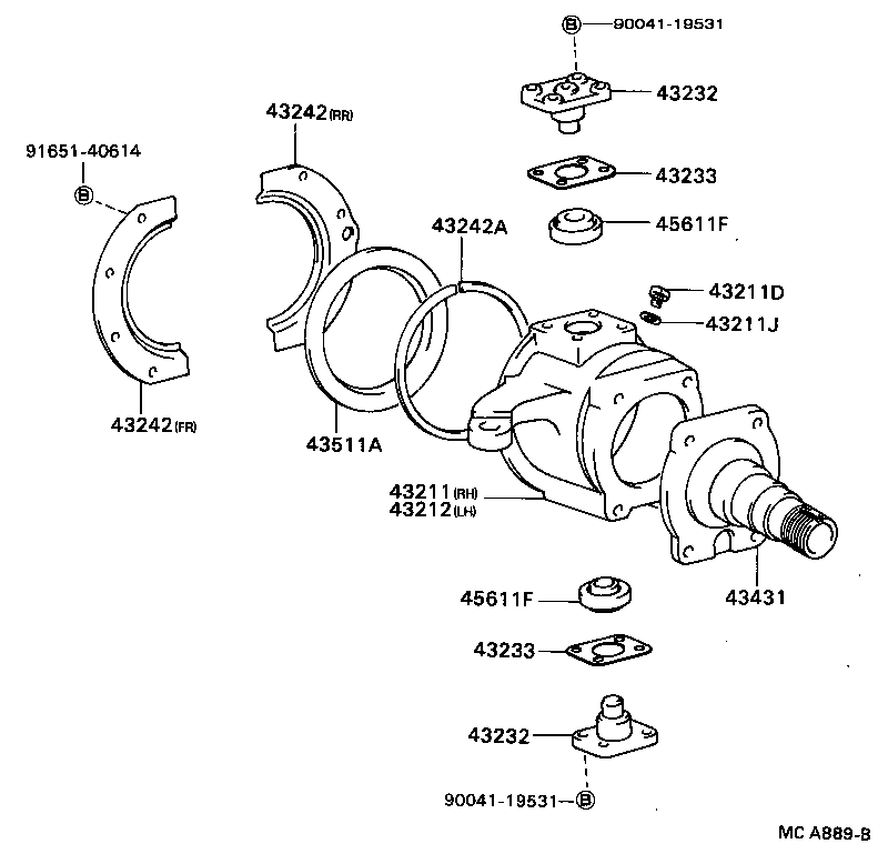 90043-18005 SEAL, DUST (FOR FRONT AXLE HUB) product image