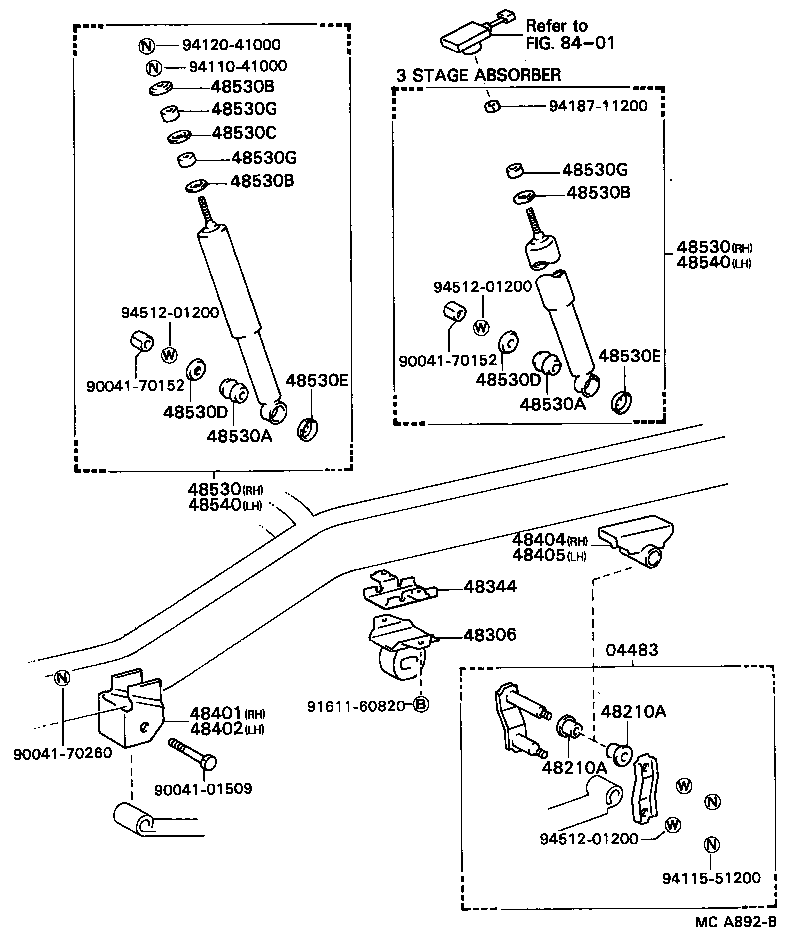 48405-87604 BRACKET SUB-ASSY, REAR SPRING, REAR RH product image