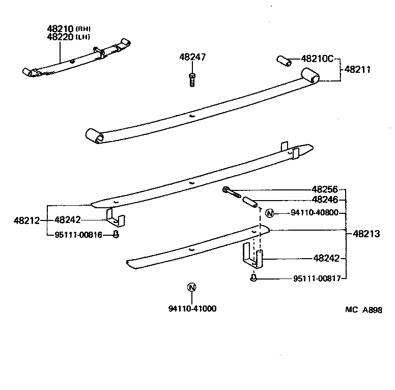 48203-35141 LEAF, REAR SPRING, NO.3 product image