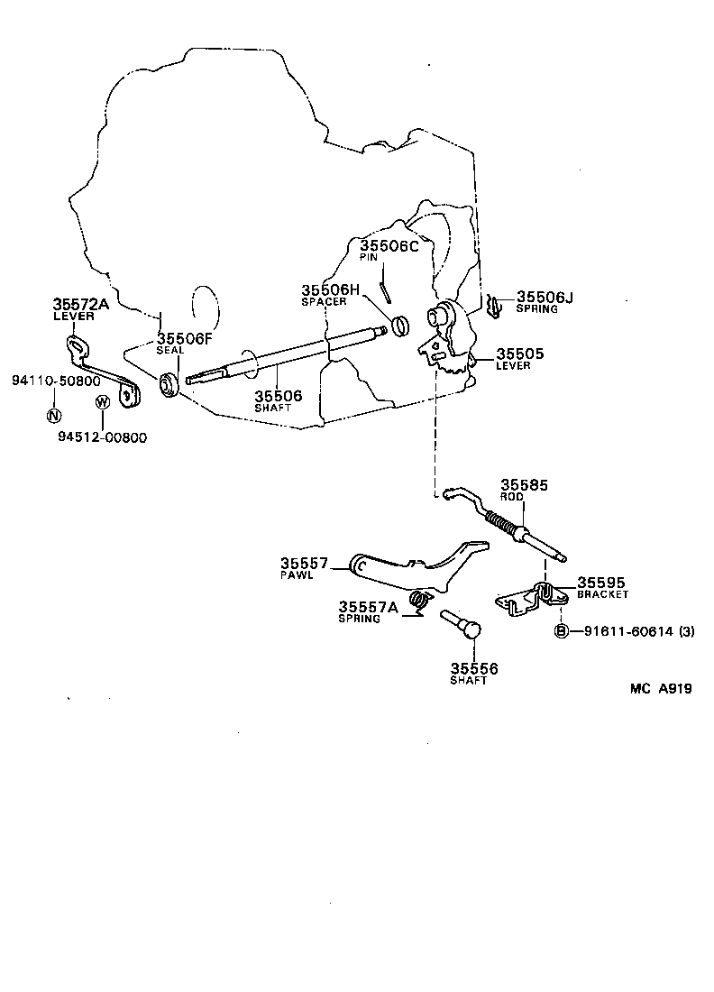 35520-17010 CABLE ASSY, THROTTLE product image