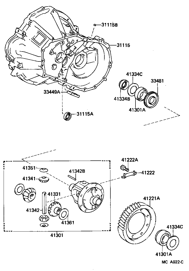 90311-40004 SEAL, OIL(FOR REAR TRANSAXLE CASE COVER) product image