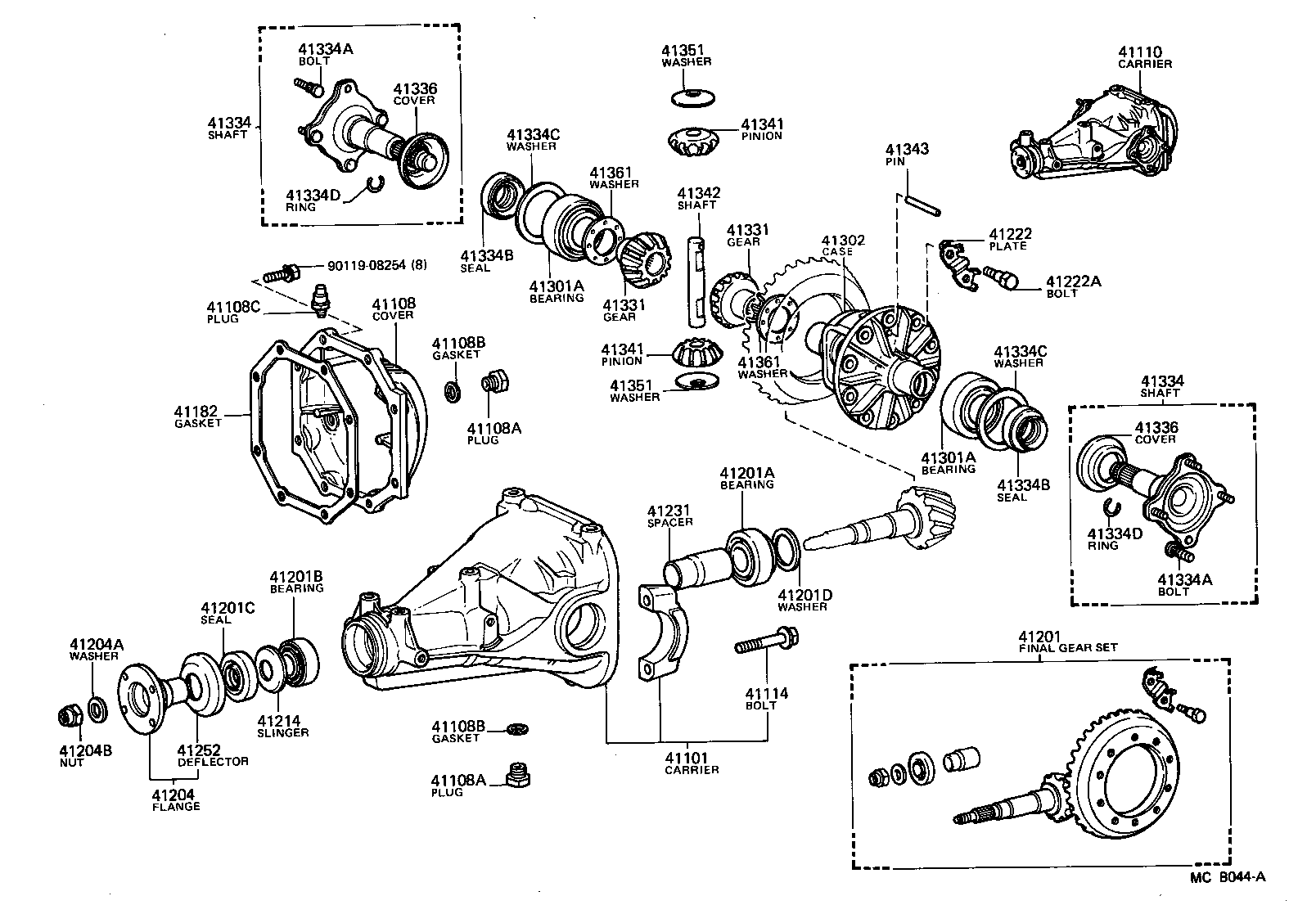 41101-22040 CARRIER SUB-ASSY, DIFFERENTIAL, REAR product image