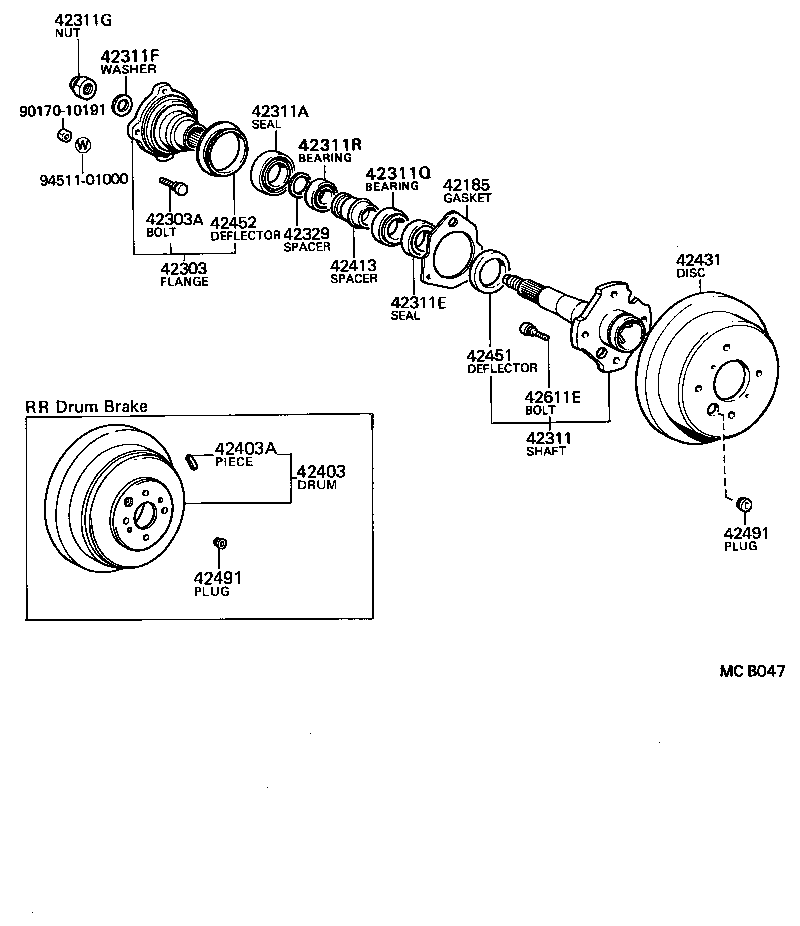 42431-22080 DISC, REAR product image