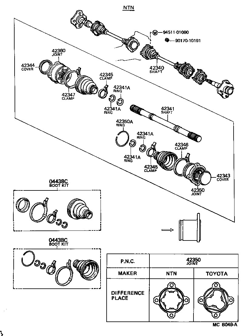 42431-22080 DISC, REAR product image
