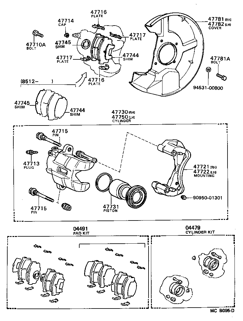 04465-22210 PAD KIT, DISC BRAKE, FRONT product image