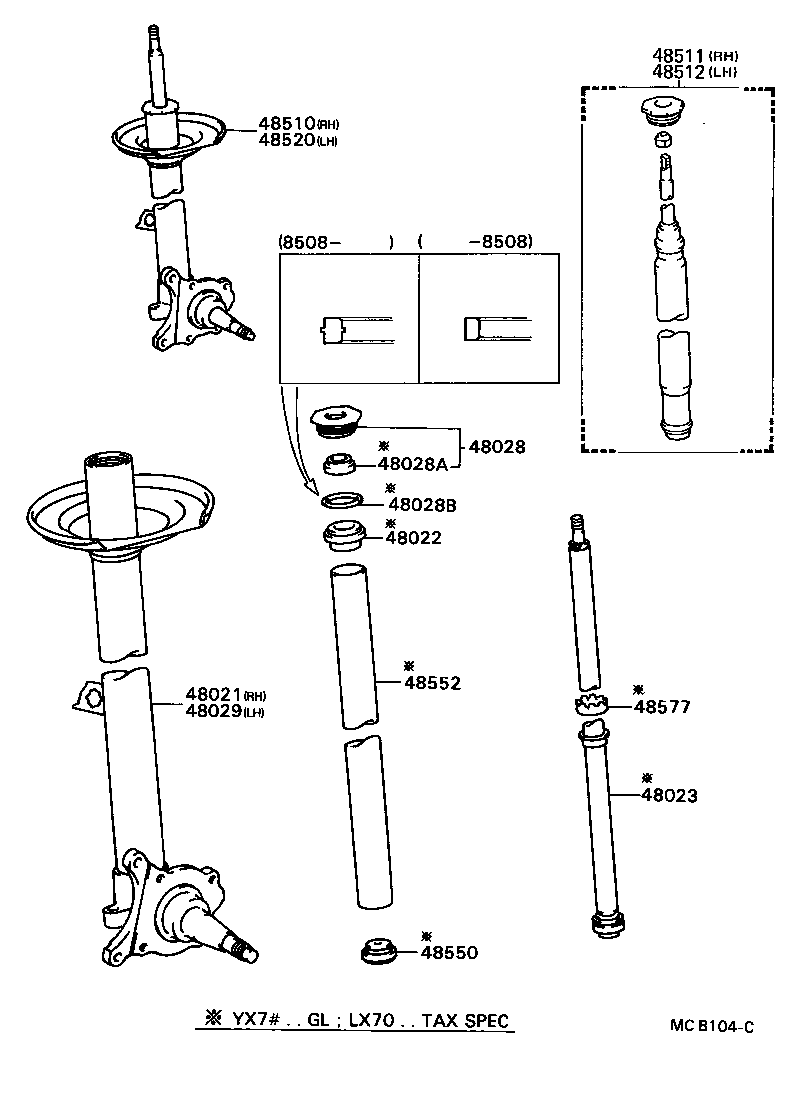 48028-24030 NUT SUB-ASSY, SHOCK ABSORBER RING product image