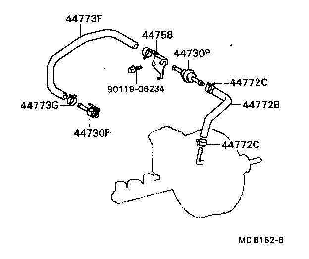 04443-22390 BOOSTER KIT, BRAKE product image