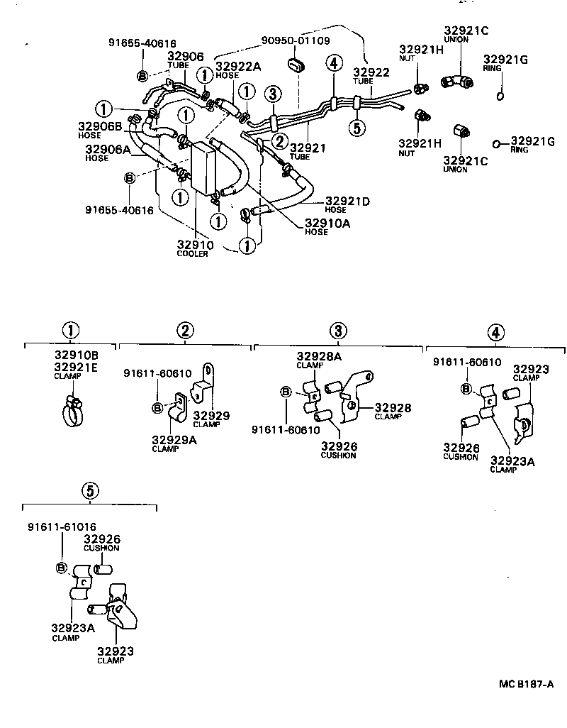 32922-22480 TUBE, OIL COOLER OUTLET, NO.1 product image