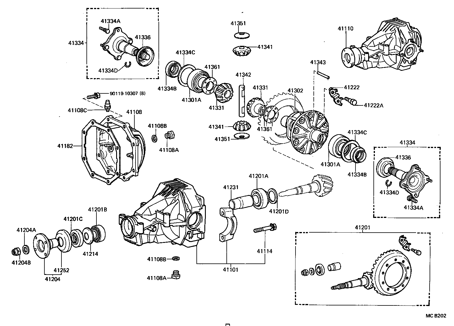 41101-22040 CARRIER SUB-ASSY, DIFFERENTIAL, REAR product image