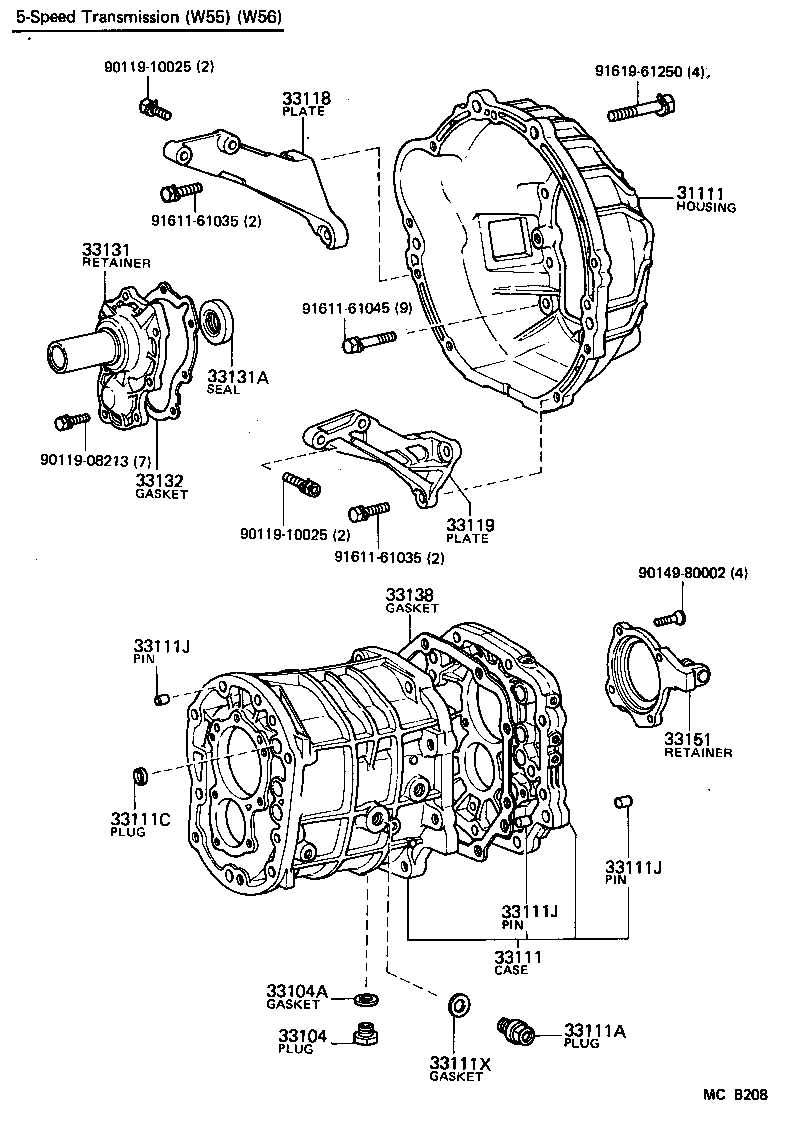 33101-35050 CASE, MANUAL TRANSMISSION product image