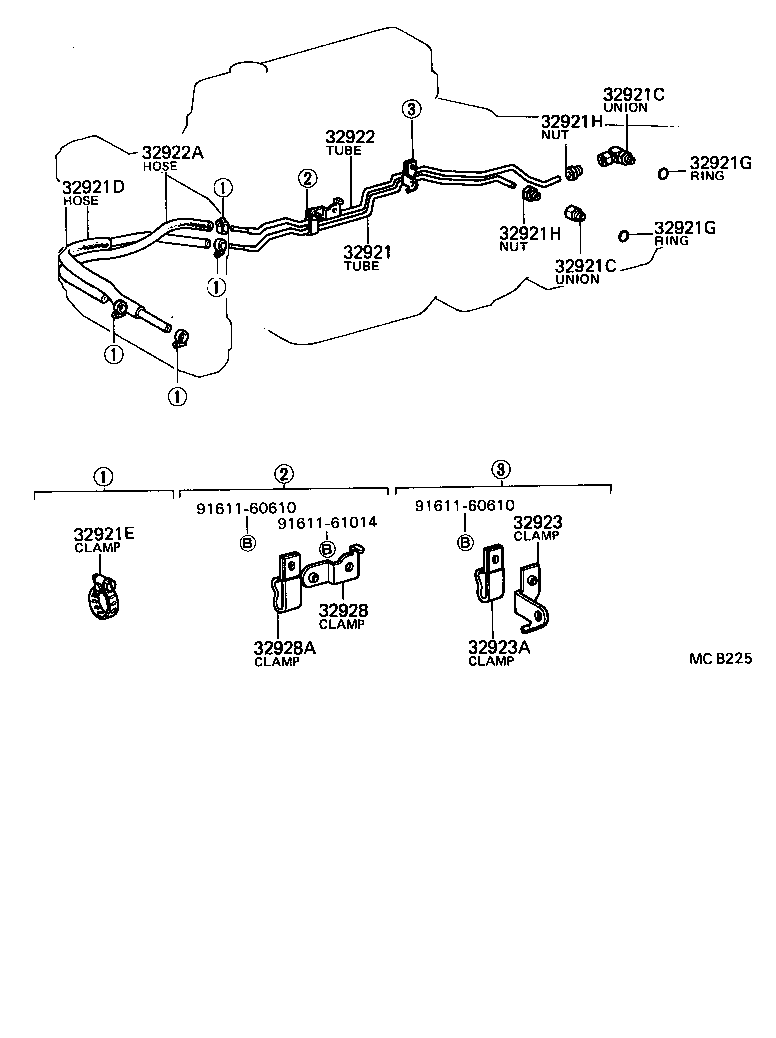 32941-20040 HOSE(FOR OIL COOLER INLET) product image