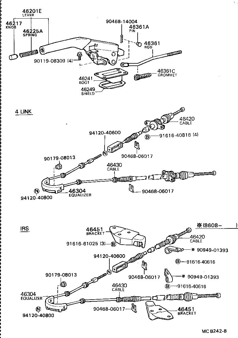 46241-22060 BOOT, PARKING BRAKE LEVER product image