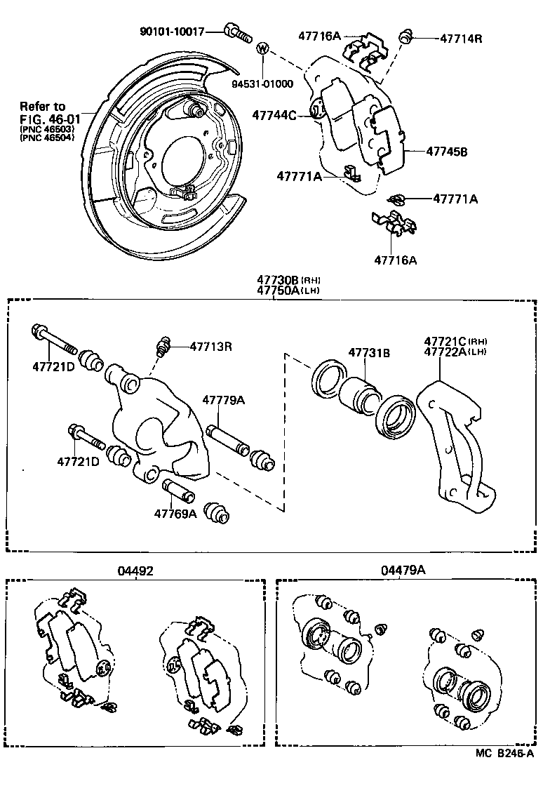 04492-22042 PAD KIT, DISC BRAKE, REAR product image