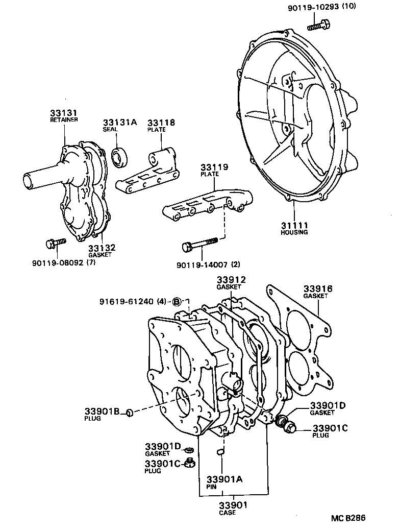 33131-36040 RETAINER, BEARING, FRONT(MTM) product image