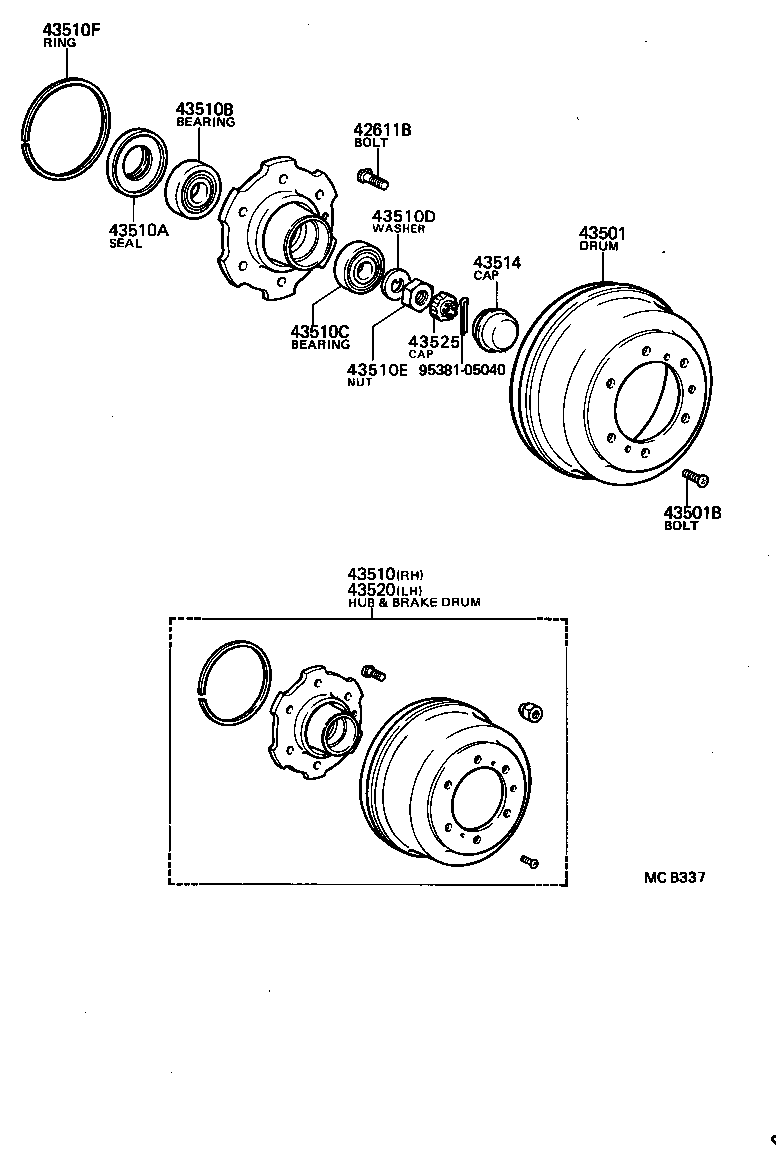 90942-02045 BOLT, HUB (FOR FRONT AXLE) product image