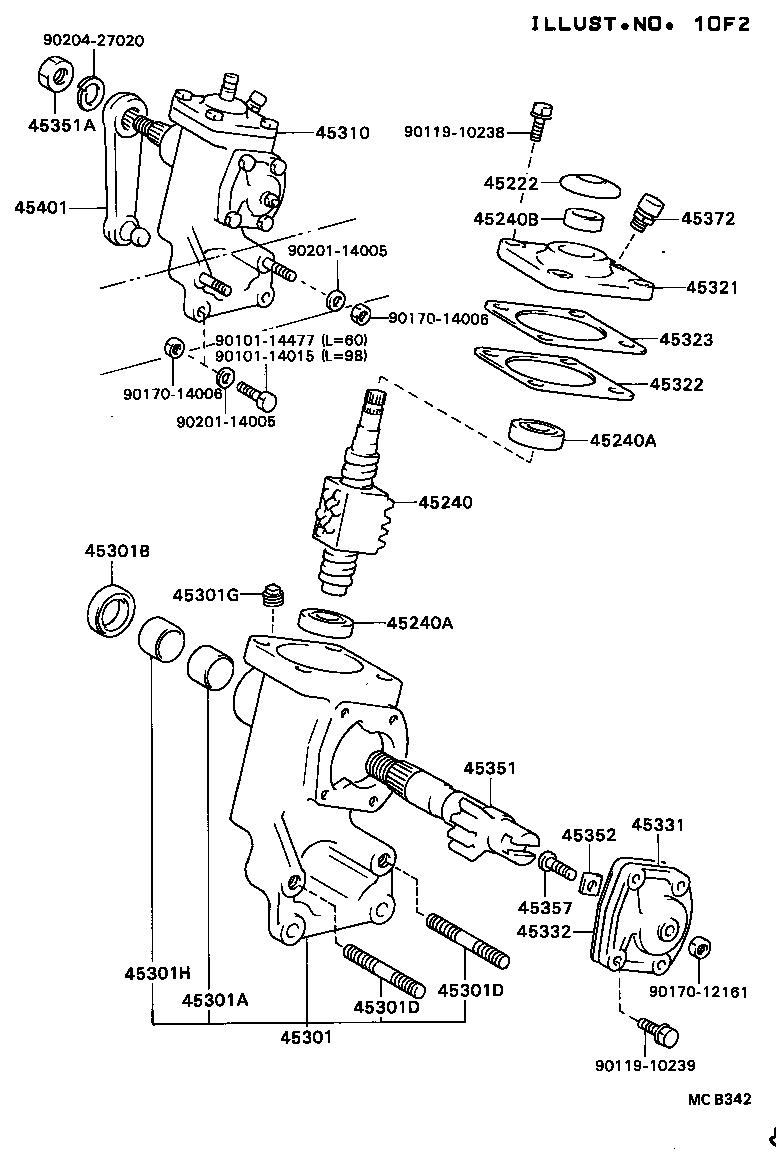 45461-25020 ROD, STEERING TIE product image
