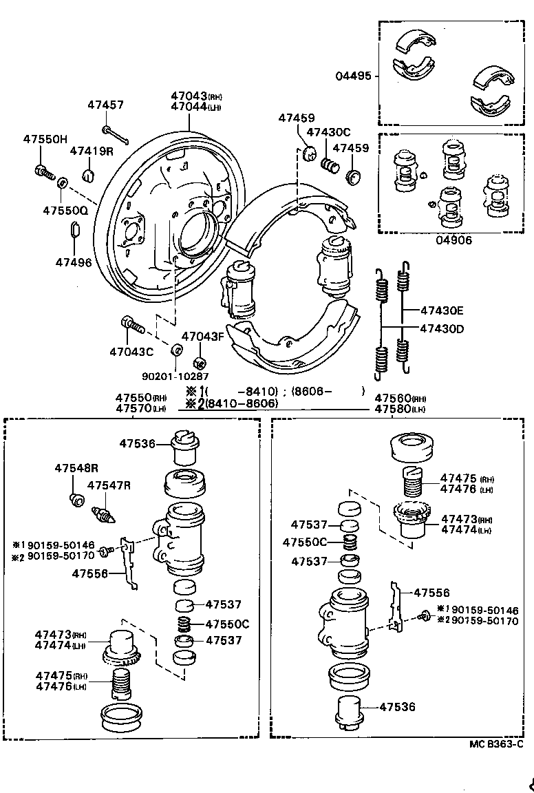 04906-36110 CUP KIT, REAR WHEEL CYLINDER product image