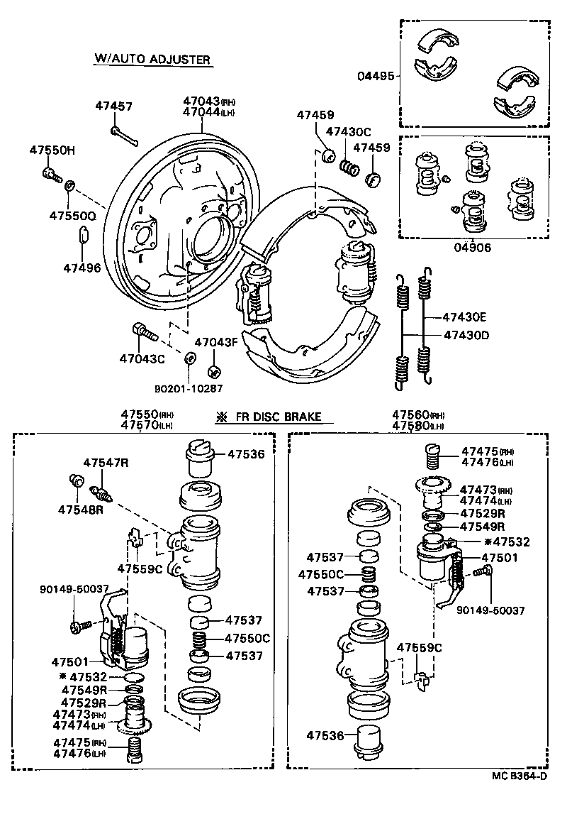 04906-36110 CUP KIT, REAR WHEEL CYLINDER product image