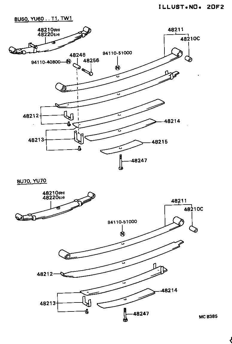 48414-36180 BRACKET SUB-ASSY, REAR SPRING, FRONT RH product image